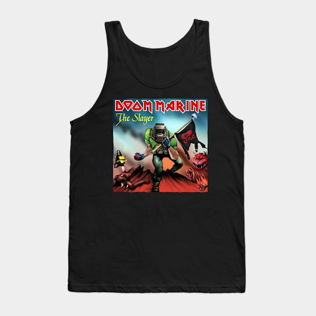 Doom Marine Cover Tank Top by demonigote